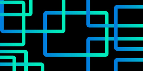 Abstract background with squares and rectangle shapes. Abstract geometric vector seamless pattern digital technology black background.	