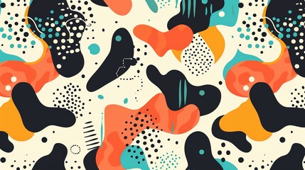 Abstract motifs pattern wallpaper