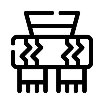 black scarf icon clip art preview