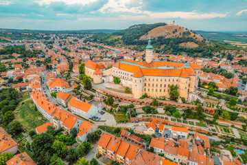 Mikulov Castle in Mikulov in South Moravia, Czech Republic. Most important castles in South Moravia