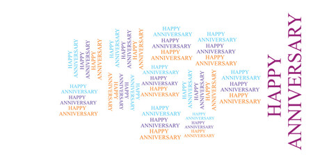 Happy anniversary greeting card design
