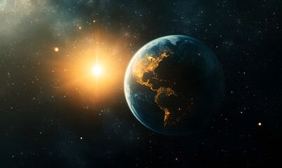 Obraz premium graphics of space, planets, and astronauts on a white background.