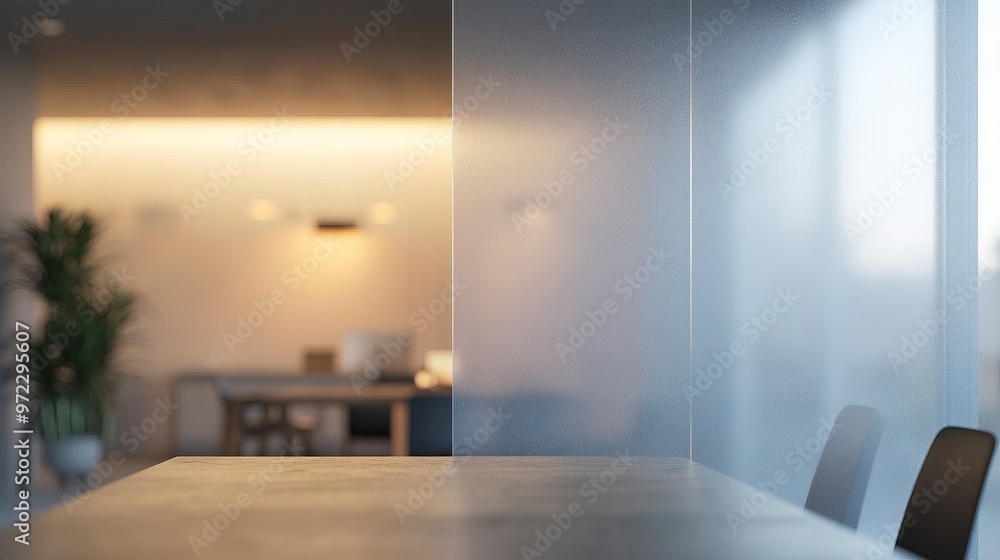 Sticker Frosted Glass Mockup Layout