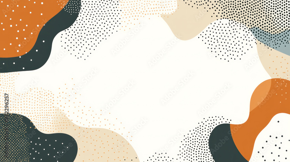Poster a white background with a lot of dots and lines. the background is a mix of colors and it looks like