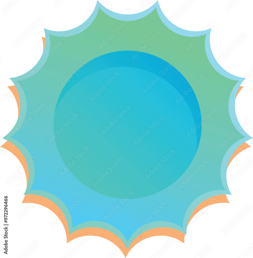 Aufkleber abstract background design showing blue sun shape creating modern and futuristic look