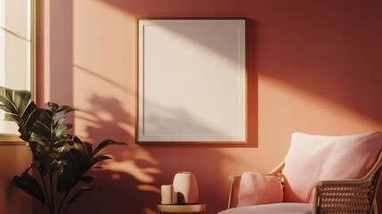 Sunlit, Modern Living Room with Minimalist Aesthetic