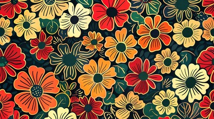 Colourful pattern wallpaper
