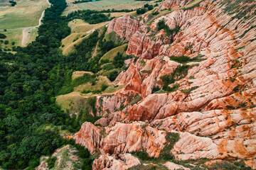 Red rocky slopes Rapa Roșie is a protected geological and floristic reservation area near Sebes...