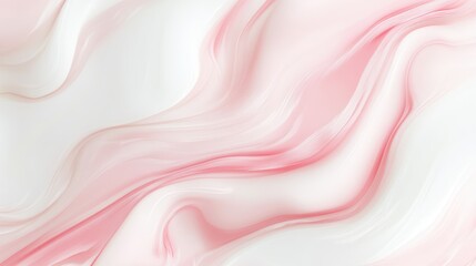 Soft pink and white abstract wave pattern, creating a serene and elegant atmosphere.