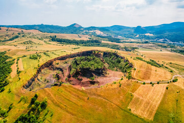 Volcano of Romania. The Racos volcano is the oldest volcano in the region transylvania. Vulcanul Racos