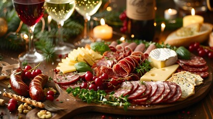 Gourmet Charcuterie Board with Salami