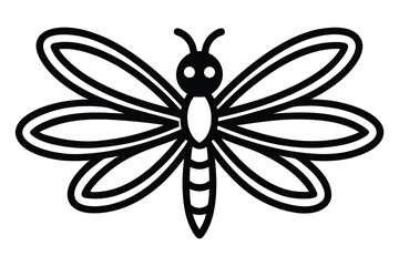 Dragonfly tattoo vector illustration