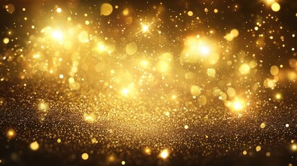 Obraz premium A stunning backdrop of shimmering golden sparkles creating a festive and glamorous atmosphere.