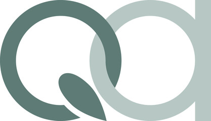 logo of a Q and an A in the color green and blue