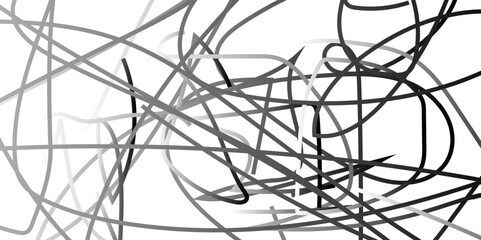 Abstract white background with black lines. Modern, contemporary art-like illustration. Abstract banner with an asymmetric texture. texture chaotic line, vector illustration