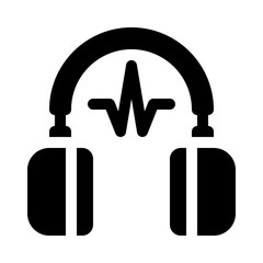 gaming headset glyph icon
