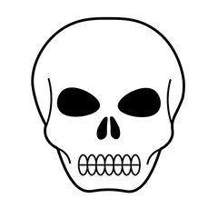 simple illustration of a skull head