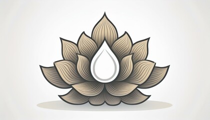 Fototapeta premium Spiritual lotus design, sign of yoga and meditation