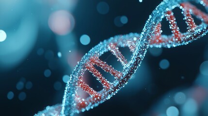 DNA molecules in holographic display, intricate details showcased, minimalist setting emphasizes clarity, a fusion of science and art in a clean environment, intriguing visual exploration