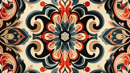 Retro art pattern wallpaper