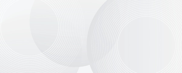 Fototapeta premium White geometric abstract background overlap layer on bright space with lines effect decoration. Modern graphic