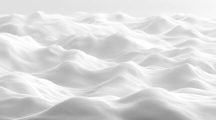 Abstract white waves create a serene and calming atmosphere, evoking a sense of tranquility and openness.
