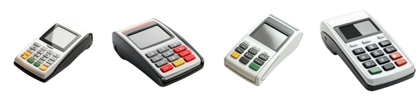 3D icon of a credit card reader with transparent background.
