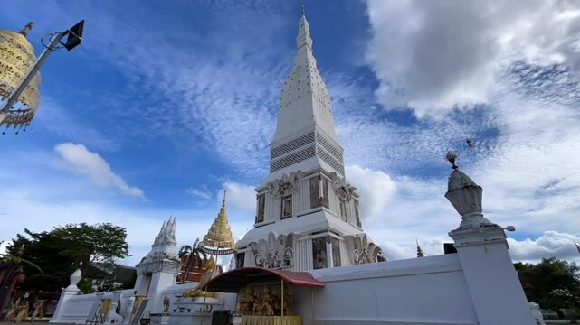 Tha Uthen Pagoda of Phra That Tha Uthen temple in Tha Uthen District, Nakhon Phanom, beautiful architecture, Buddhist temple