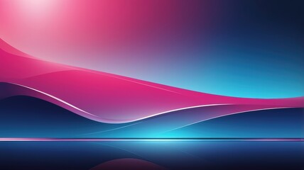 Abstract Pink and Blue Gradient Background with Waves