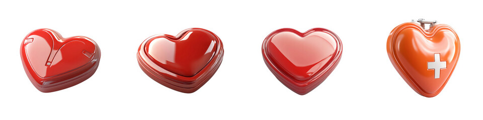 3D icon of a defibrillator on a transparent background.