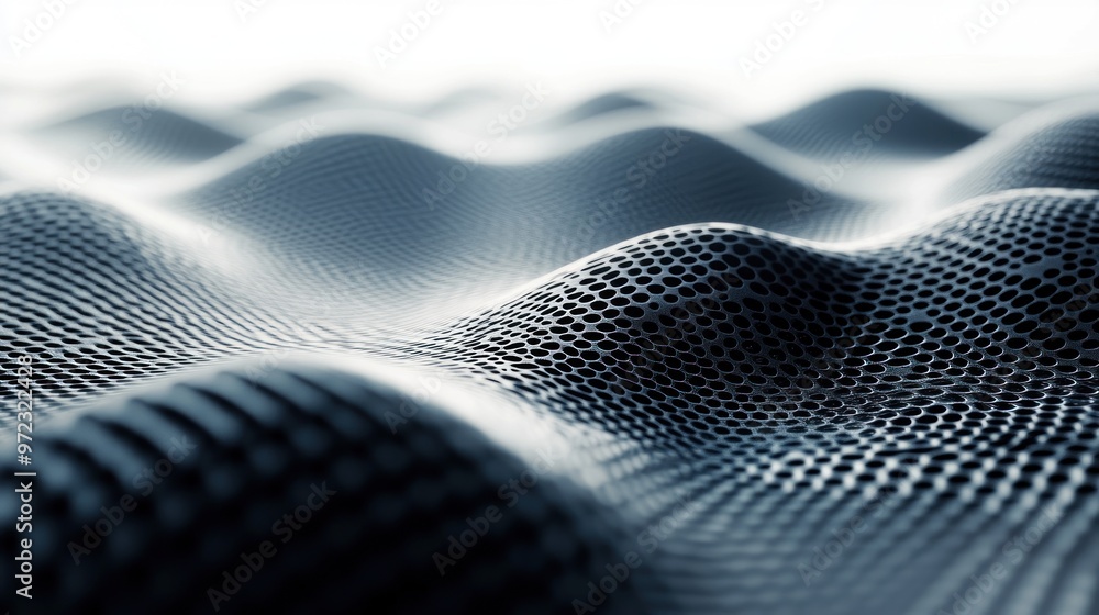 Wall mural abstract representation of textured waves with a smooth, flowing appearance.