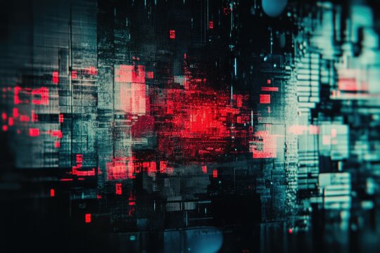 Technology glitch digital effect on the screen. Damaged signal of interface. Error system.