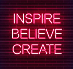 Obraz premium Neon sign reading 