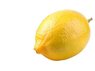 Shiny lemon on a white background transparent