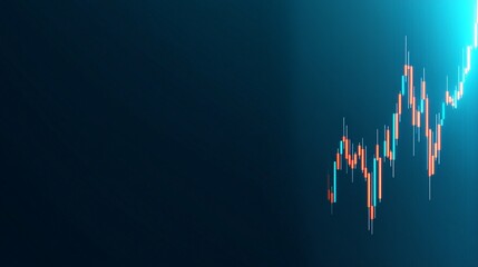 Blue stock market data stream glowing with AI driven insights real time updates and futuristic financial analytics tools