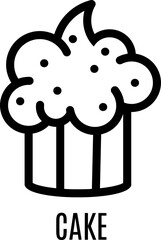 birthday cake icon for illistrator and graphic design