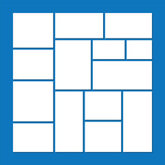 Black photo frame collage template grid effect