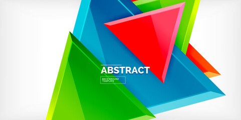 Abstract background - glossy triangles. Vector Illustration For Wallpaper, Banner, Background, Card, Book Illustration, landing page