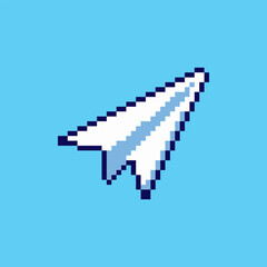 Pixel art paper plane game asset design