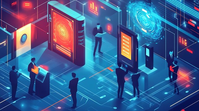 Digital Technology Network Abstract Background