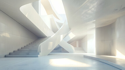 Fototapeta premium Modern white abstract decor