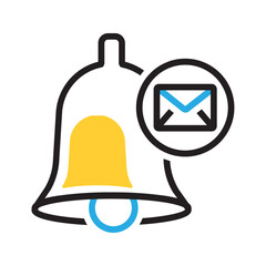 Vector multicolor icon for Notification