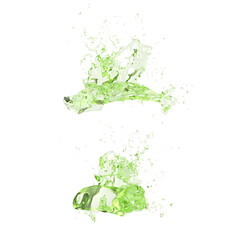 green water splash transparent background