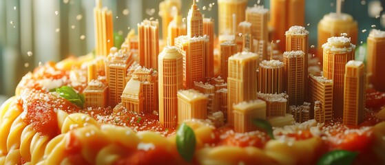 An intricate close-up of a whimsical dish