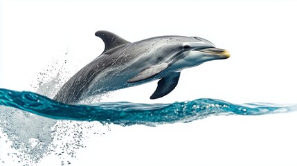 Fototapeta premium A high-quality, full-body illustration of various aquatic animals, set against a clean white background, showcasing their unique shapes and features.