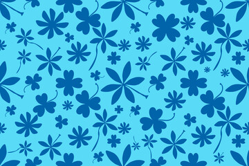 Flowers have organic shape with seamless background. Simple abstract floral pattern. Ideal for textile design,fabric, wallpaper, cards,covers, posters and decoration.