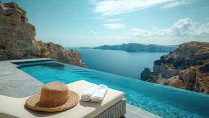 Infinity Pool overlooking the Aegean Sea