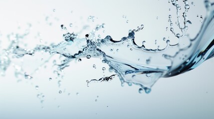 An imaginative portrayal of high-speed water splashes intertwining and forming complex patterns, with a focus on motion and detail