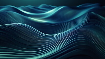 A captivating abstract image of flowing waves with smooth blue lines, creating a tranquil and modern oceanic effect. Product presentation background.