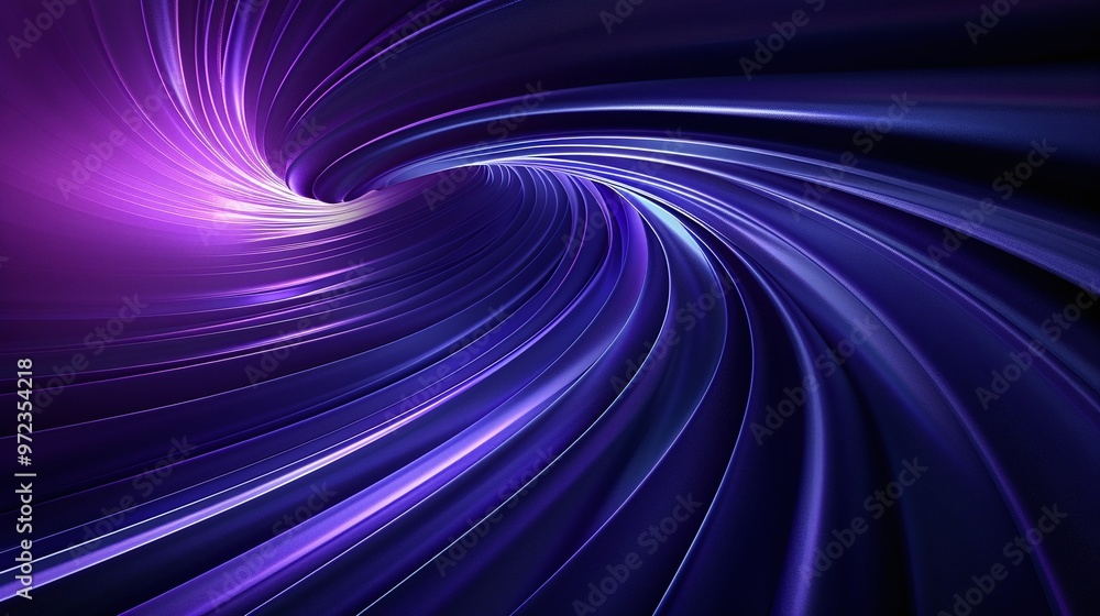 Poster a dynamic swirl of vibrant purple and blue hues, creating a mesmerizing abstract background with a s